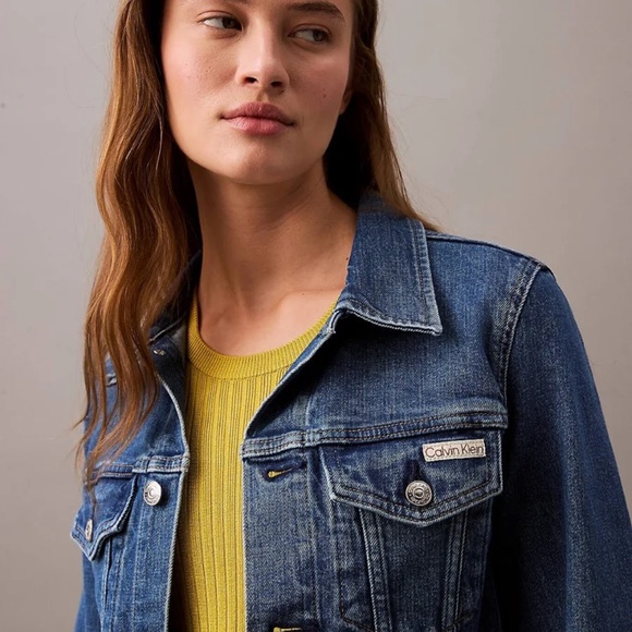 Calvin Klein Classic Denim Trucker Jacket | Women’s XL | Blue Jean - Picture 2 of 5